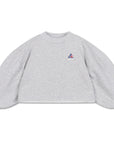 Repose ams - crop heart sweatshirt - light mixed grey