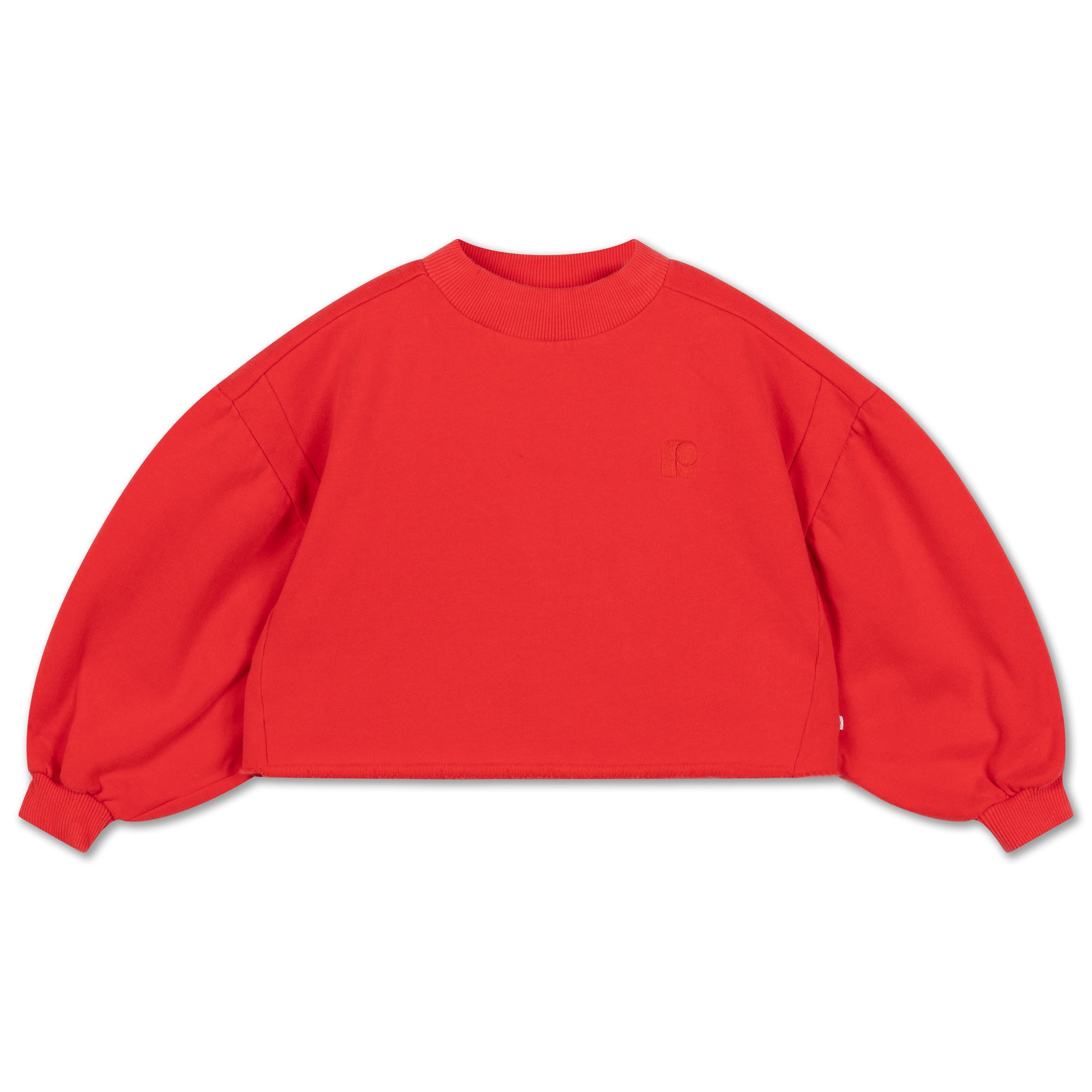 Repose ams - crop heart sweatshirt - firecracker red