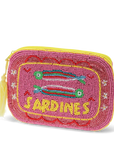 Handcrafted beaded makeup bag - Sardines