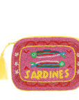 Handcrafted beaded makeup bag - Sardines