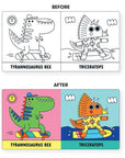 Color magic bath book - dinos