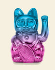 Lucky cat - player one waving cat - shiny blue/pink