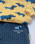 Weekend house kids - baby - blue dog pants - blue