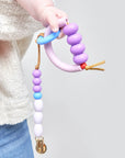 January moon - plum teether clip