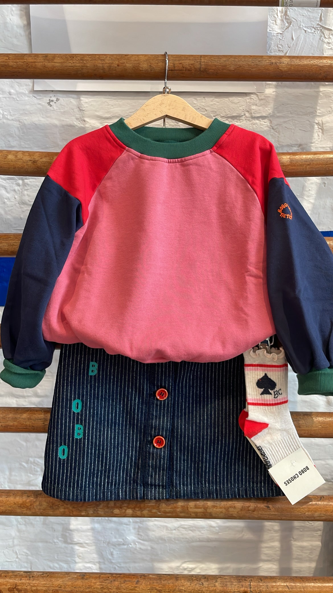 Bobo Choses - kids - bobo denim skirt - navy blue