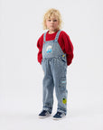 Goldie + Ace - the smurfs - patch austin overalls