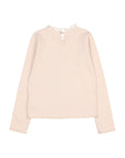 Buho - kids - ruffle t-shirt - cream pink