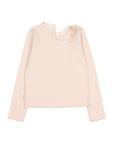 Buho - kids - ruffle t-shirt - cream pink