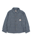 Buho - kids - tartan shirt - navy