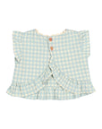 Buho - bb - gingham top - aqua