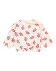 Buho - bb - strawberry sweatshirt - cream pink