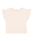 Buho - kids - linen girly t-shirt - cream pink