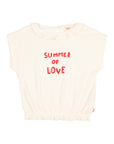 Buho - kids - terry girly t-shirt - ecru