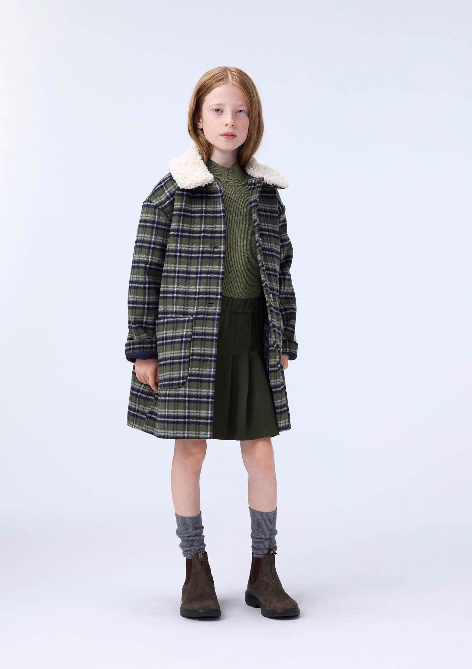 Molo - hope - wool jacket - evergreen check