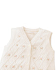 Gingersnaps - louise trellis knitted vest with flower embroidery