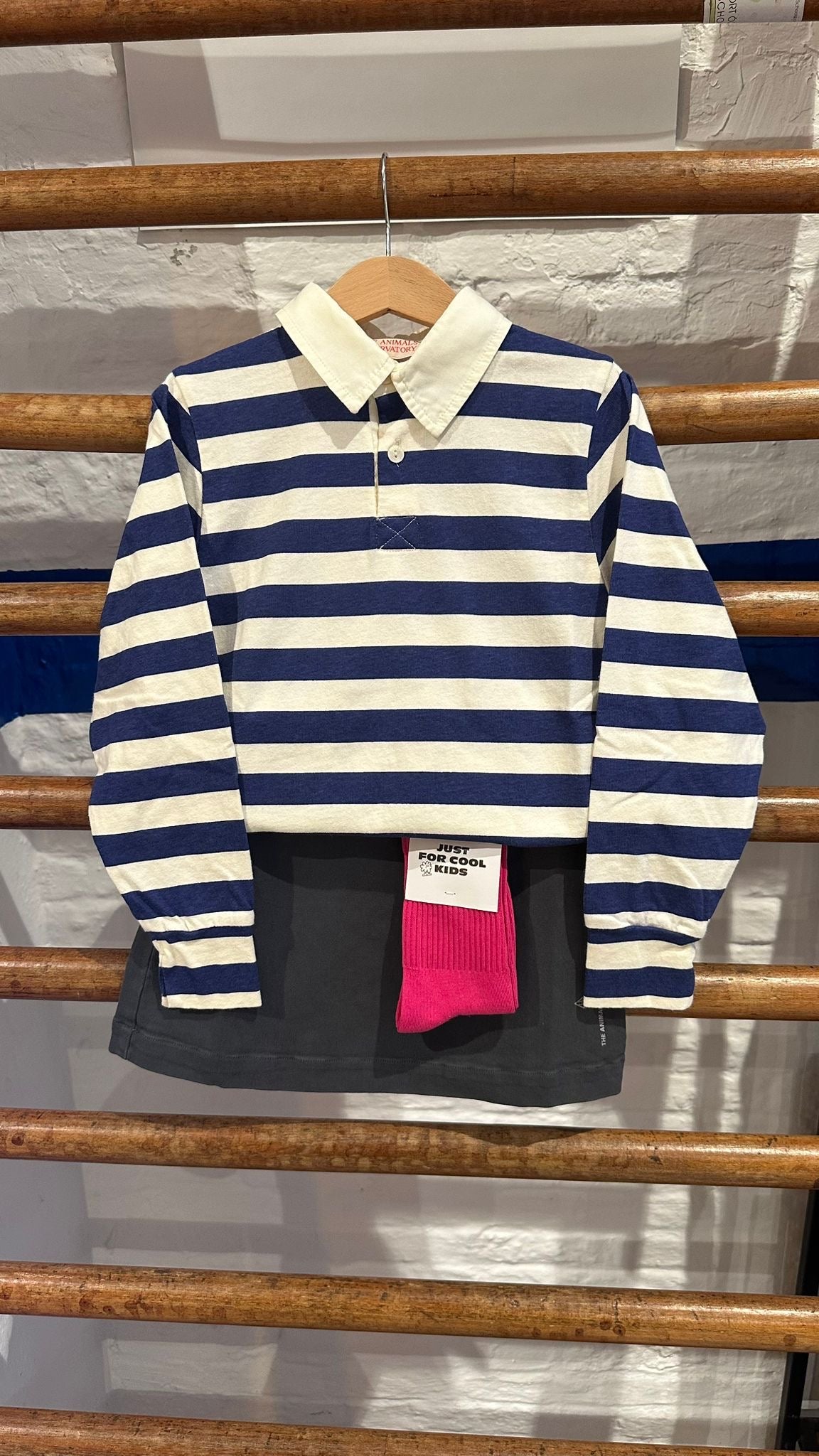 The animals observatory - eel kids polo shirt - navy