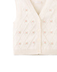Gingersnaps - louise trellis knitted vest with flower embroidery