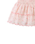 Gingersnaps - Bea Skort with Smocked Bodice & Embroidered Scallop