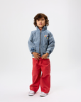 Goldie + Ace - hey buddy pinstripe denim jacket