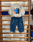 Bobo Choses - kids - bobo denim pants - blue