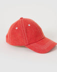 Goldie + Ace - tate embroidered denim cap - apple red
