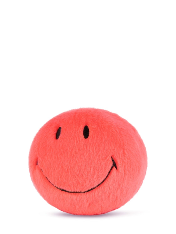 Smiley - fuzzy smiley - coral