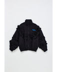 Maison Mangostan - ruffles nylon jacket - black