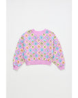 Maison Mangostan - postcard quilted sweatshirt - lilac