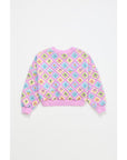 Maison Mangostan - postcard quilted sweatshirt - lilac