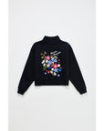 Maison Mangostan - florecitas sweatshirt - black