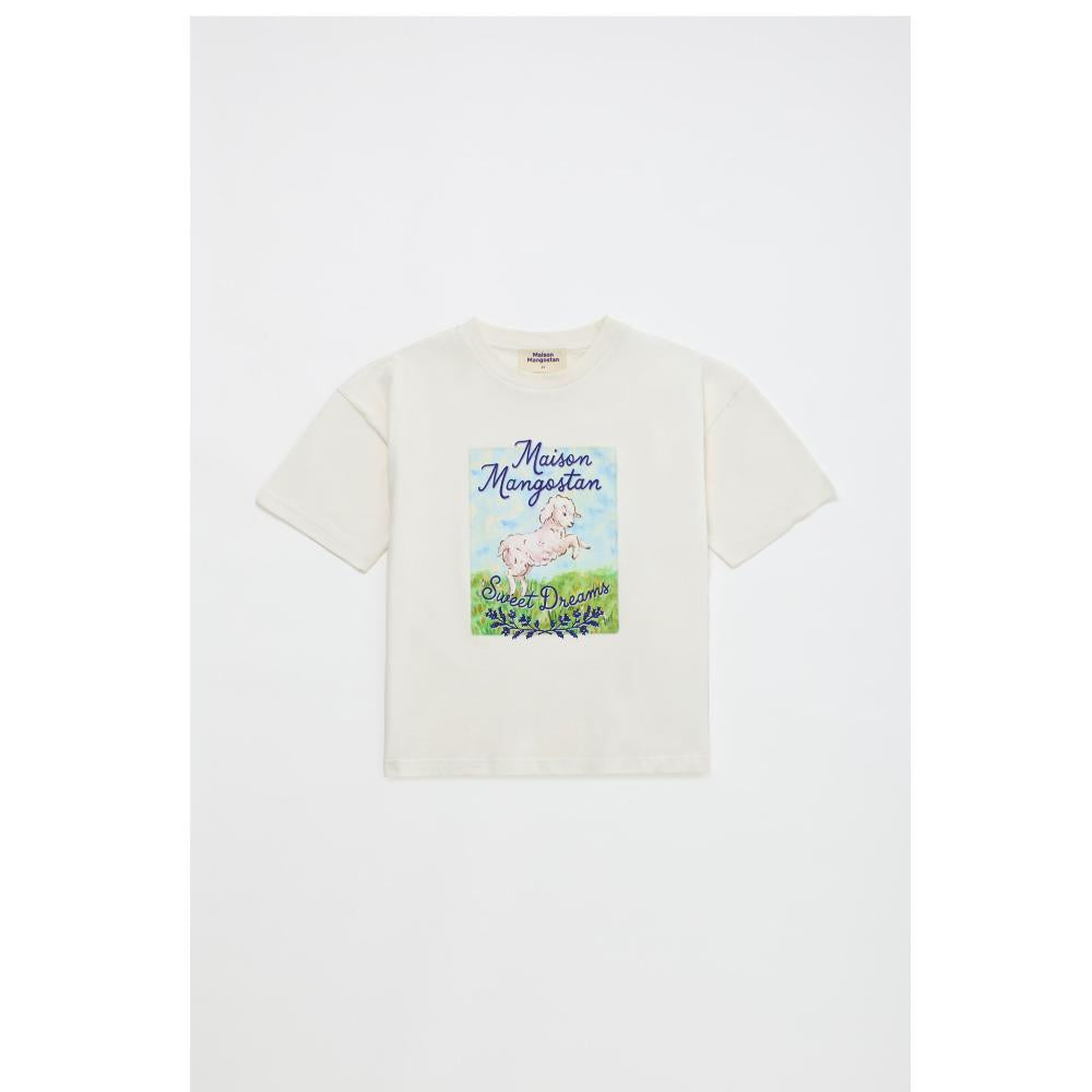 Maison Mangostan - ovejas t-shirt - cloudy white