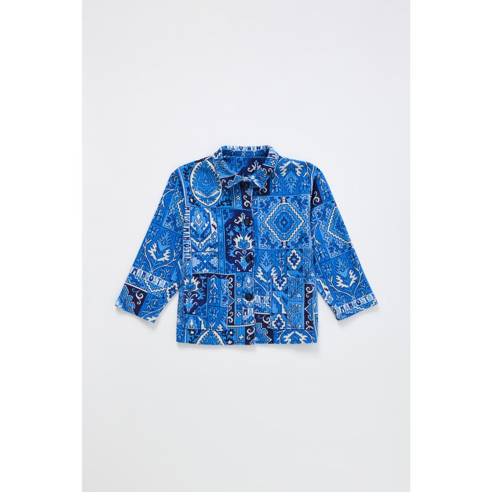 Maison Mangostan - carpet corduroy shirt - blue