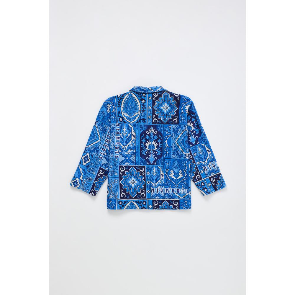 Maison Mangostan - carpet corduroy shirt - blue