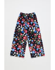 Maison Mangostan - florecitas velvet sweatpants - black