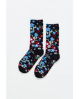 Maison Mangostan - florecitas socks - black