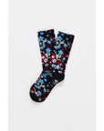Maison Mangostan - florecitas socks - black