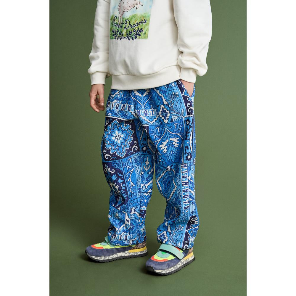 Maison Mangostan - carpet corduroy pants - blue