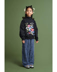 Maison Mangostan - lace flower pants - blue