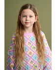 Maison Mangostan - postcard quilted sweatshirt - lilac
