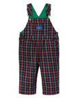 Goldie + Ace - austin - plaid overalls - navy