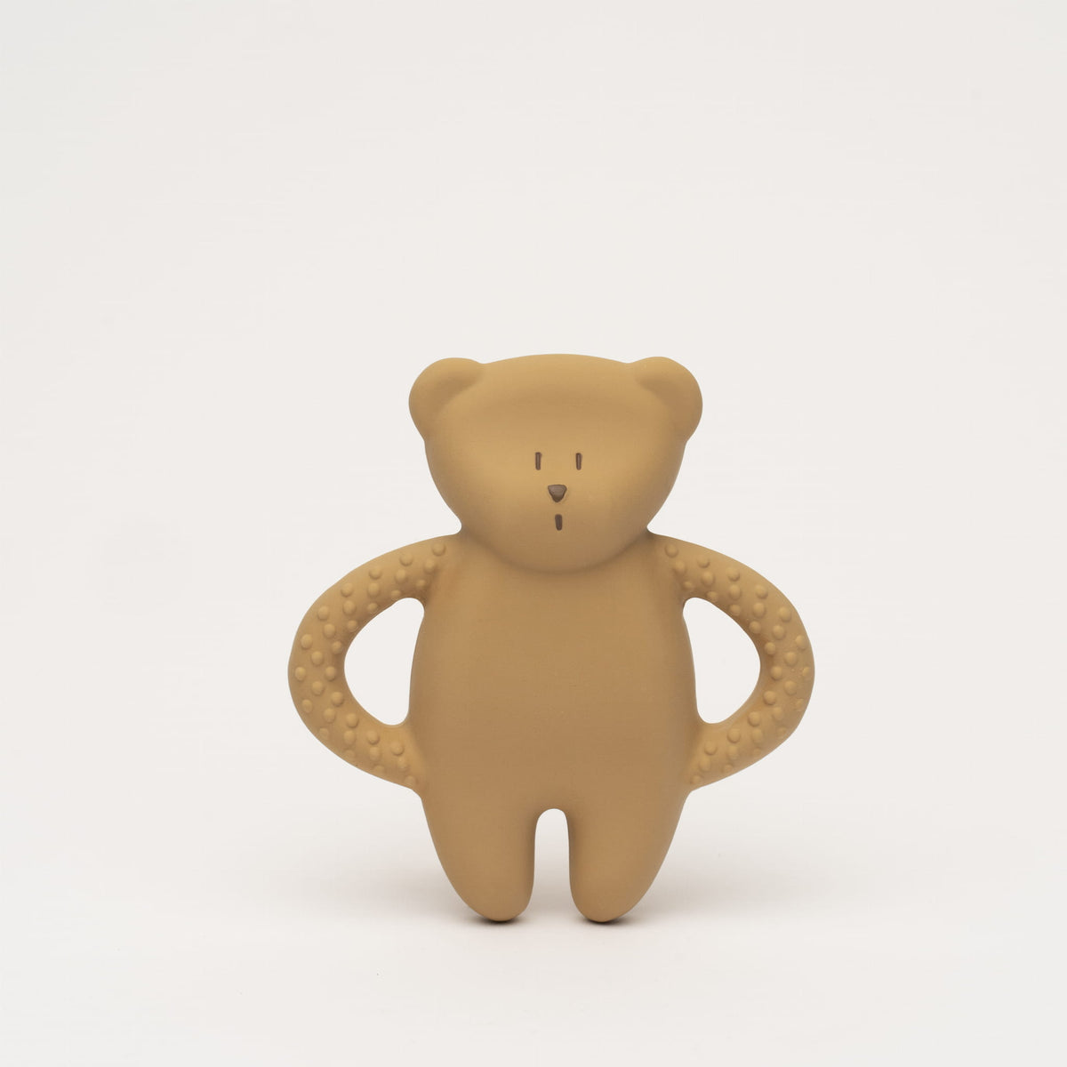 Moonie - rubber teether - bear - cappuccino