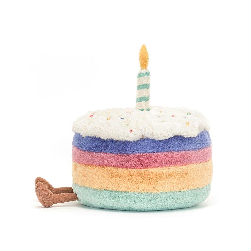 Jellycat - amuseables - rainbow birthday cake - medium