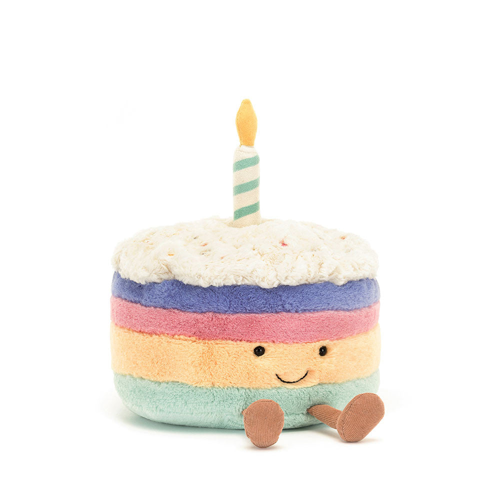 Jellycat - amuseables - rainbow birthday cake - medium