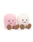 Jellycat - amuseables - pink and white marshmallows