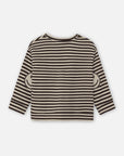 Fliink - alvin stripe sweatshirt - coffee bean/sandshell