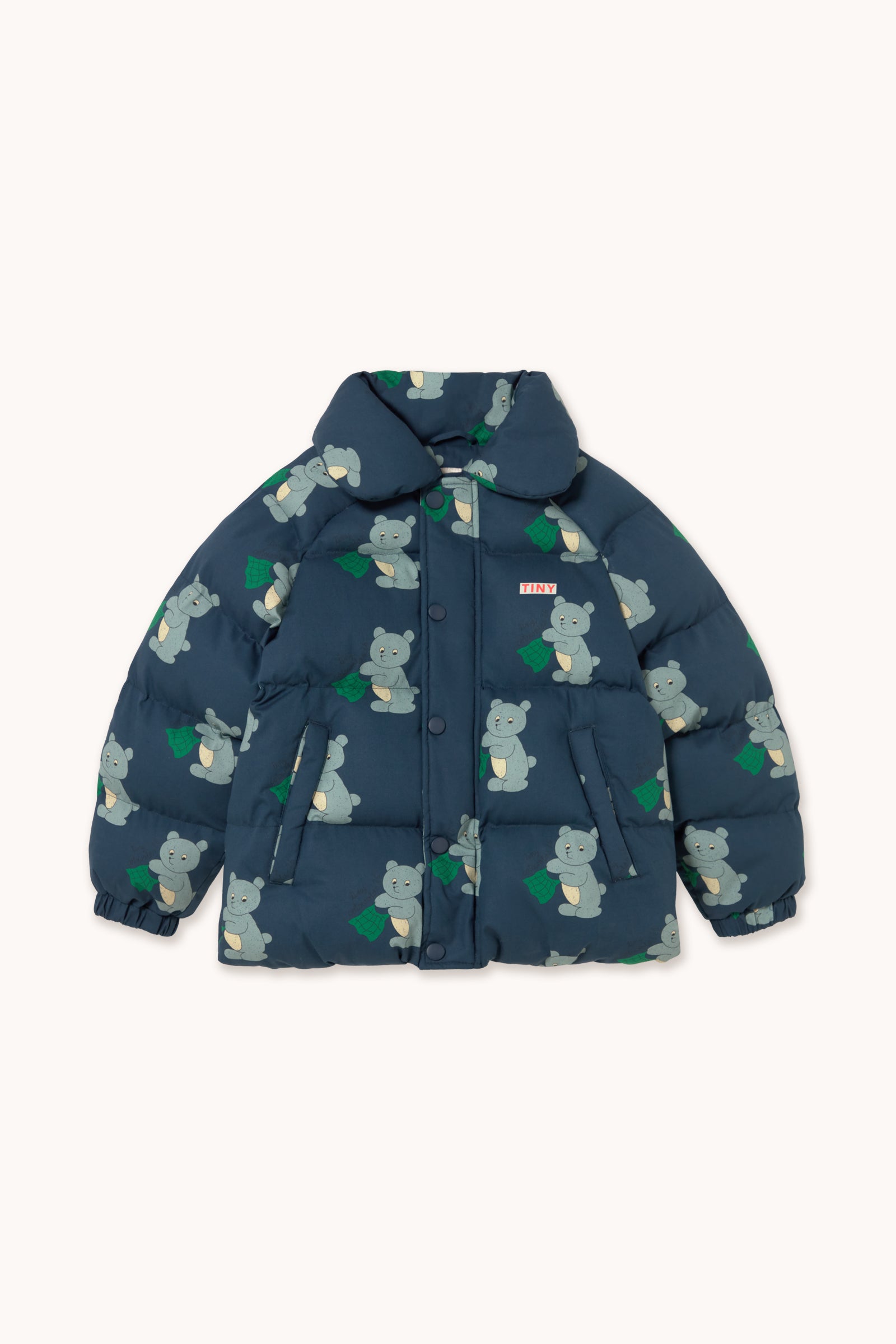 Tiny Cottons - kids - bears padded jacket - light navy