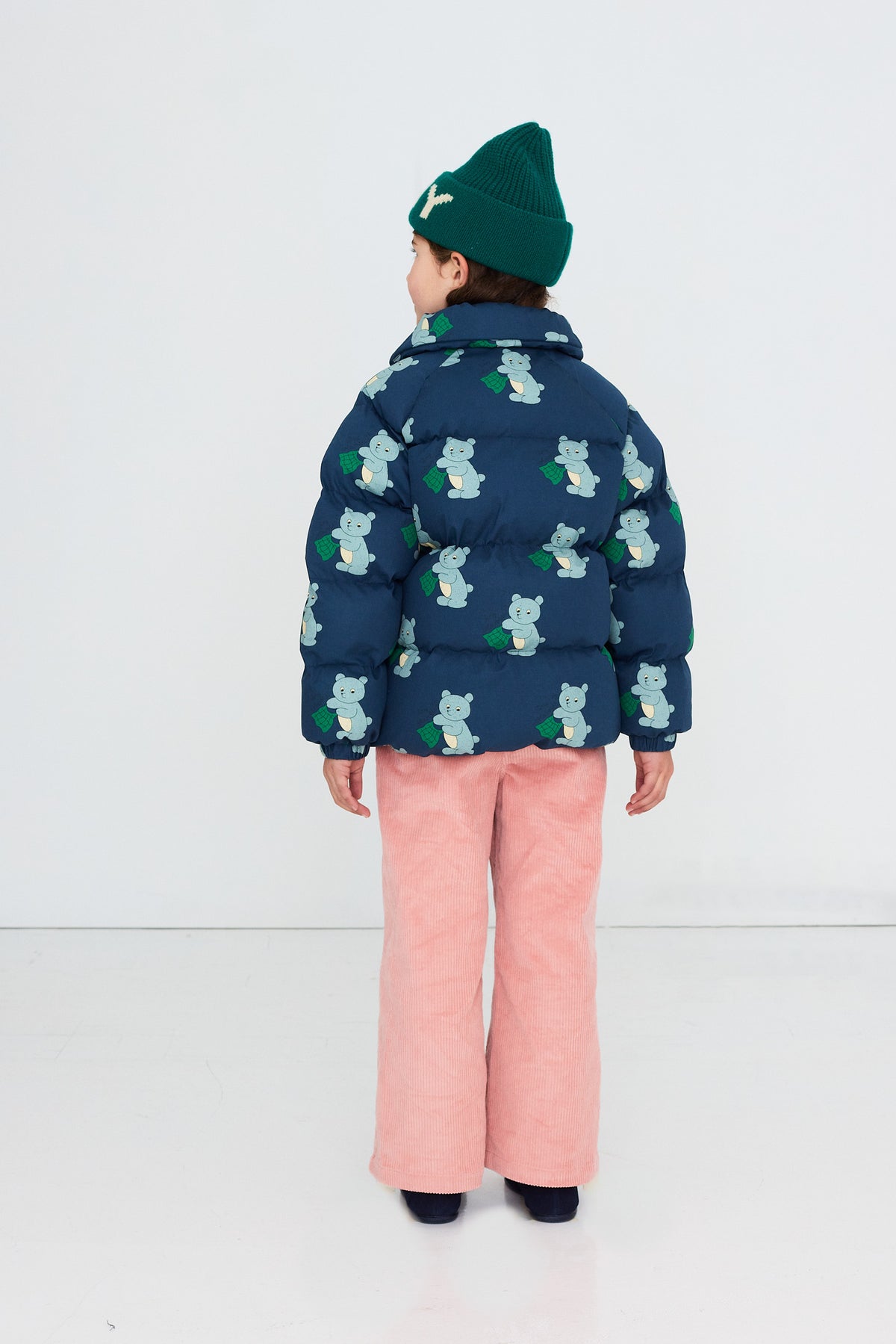Tiny Cottons - kids - bears padded jacket - light navy