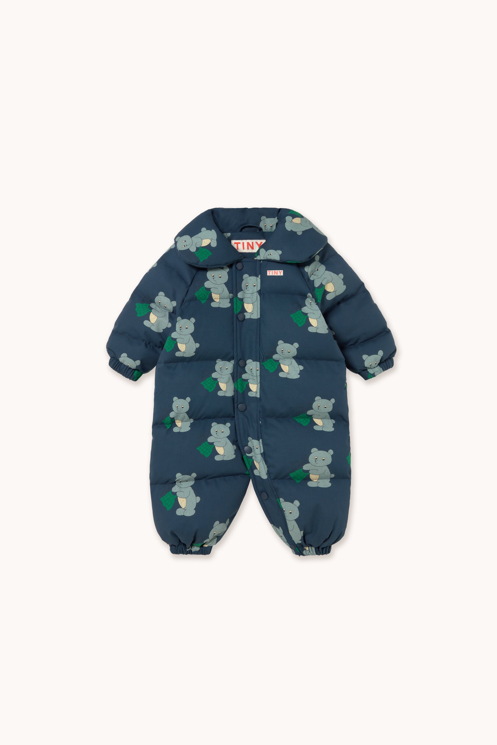 Tiny Cottons - baby - bears padded overall - light navy