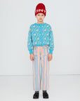 Tiny Cottons - kids - swans cardigan - cyan