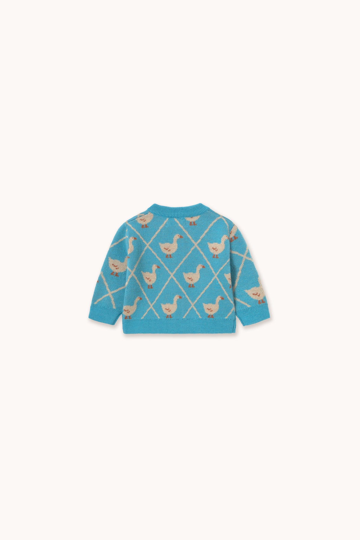 Tiny Cottons - baby - swans cardigan - cyan